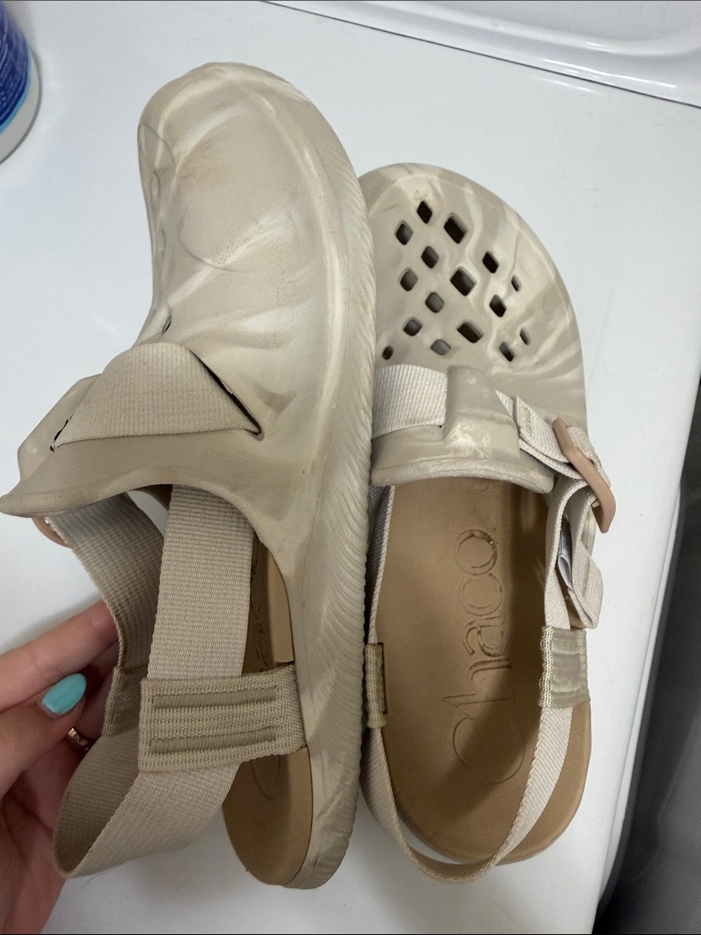 Chaco Women's Sandals in Cream/Beige with Slingback Strap